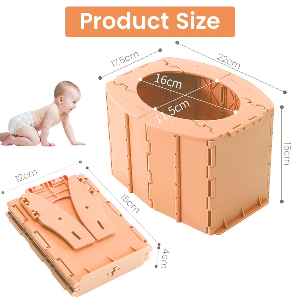 SNOWIE SOFT Potty Training Seat for 1 + Year Child with Trash Bags, Portable Potty Toilet Seat Foldable Outdoor Potty Toilet Seat for Car, Travel, Outdoor Use SNOWIE SOFT Potty Training Seat for 1 + Year Child with Trash Bags, Portable Potty Toilet Seat Foldable Outdoor Potty Toilet Seat for Car, Travel, Outdoor Use